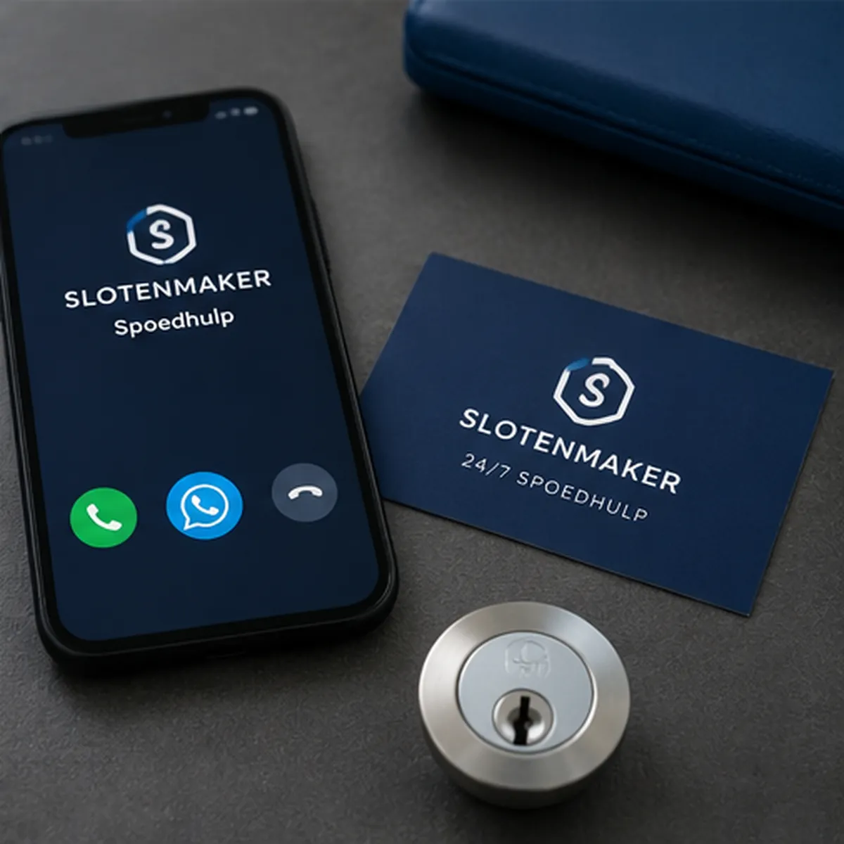 Slotenmaker onderweg voor spoedhulp